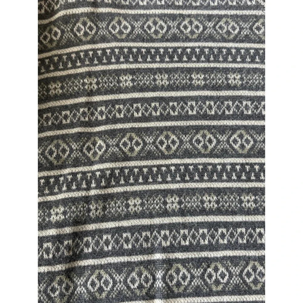 Vintage LL Bean Fair Isle Nordic Long Sleeve Shirt Made‎ USA Men XL Mock Neck